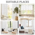 thumbnail image 6 of XWZO Kitchen Valances for Kitchen 2 Pack, Rod Pocket Light Filtering Voile Semi Sheer Drapes for Window Living Room Closet, Short Curtains 42 x 12 inch, White, 6 of 10