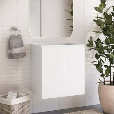 Modway Bryn 24" Wall-Mount Bathroom Vanity (Sink Basin Not Included) in White