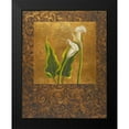 thumbnail image 2 of Pinto, Patricia 12x14 Black Modern Framed Museum Art Print Titled - Calla Lily with Arabesque II, 2 of 5