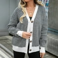 thumbnail image 2 of ShomPort Womens Cardigan Sweaters Fall Open Front Long Sleeve Button down Knitted Cardigans, 2 of 8