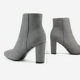 thumbnail image 3 of Dream Pairs Women's Casual Chunky High Heel Ankle Booties Party Dress Shoes SIANNA-1 LIGHT/GREY Size 9, 3 of 5