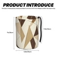 thumbnail image 4 of Round Car Trash Can 7×5.9in Waterproof, Durable, Not Easy To Fade, Easy To Install And Disassemble To Prevent Interior Pollution Tan Geometric Lines_1, 4 of 7