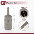 thumbnail image 4 of Unique Bargains 1 Pcs Socket de Impacto Herramienta Duradera 80mm Tono Plateado Acero de Cromo Vanadio 1/4" Hex Shank 6 Puntos 18mm para Reparación de Automóvil Motocicleta Dirtbike, 4 of 7