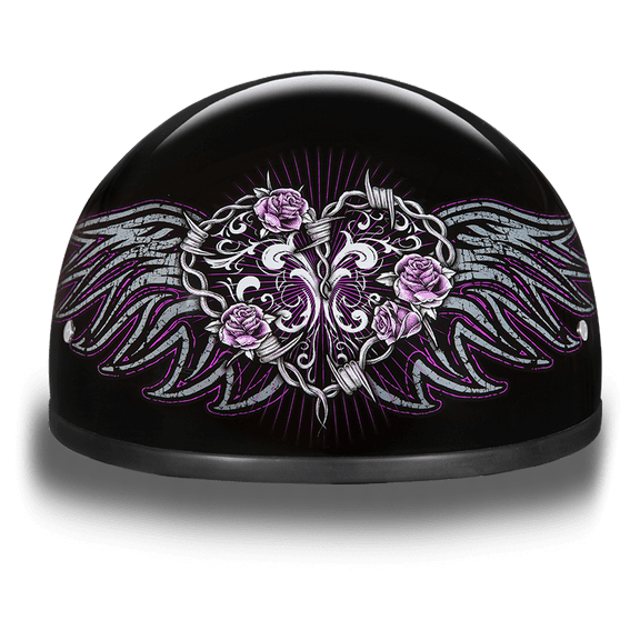 D.O.T. DAYTONA SKULL CAP- W/ BARBED WIRE HEART