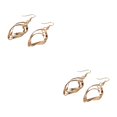 thumbnail image 3 of Qarigey 1 par de pendientes colgantes de doble capa para mujer, ropa de joyería, suministro a juego, regalos para amigos, pendientes de aleación para Oro 2piezas Qarigey  CBP372219, 3 of 6