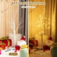 thumbnail image 4 of Patiojoy 4ft Artificial White Birch Tree Pre-lit Twig Birch Tree Designed for Holiday Festival, 4 of 7