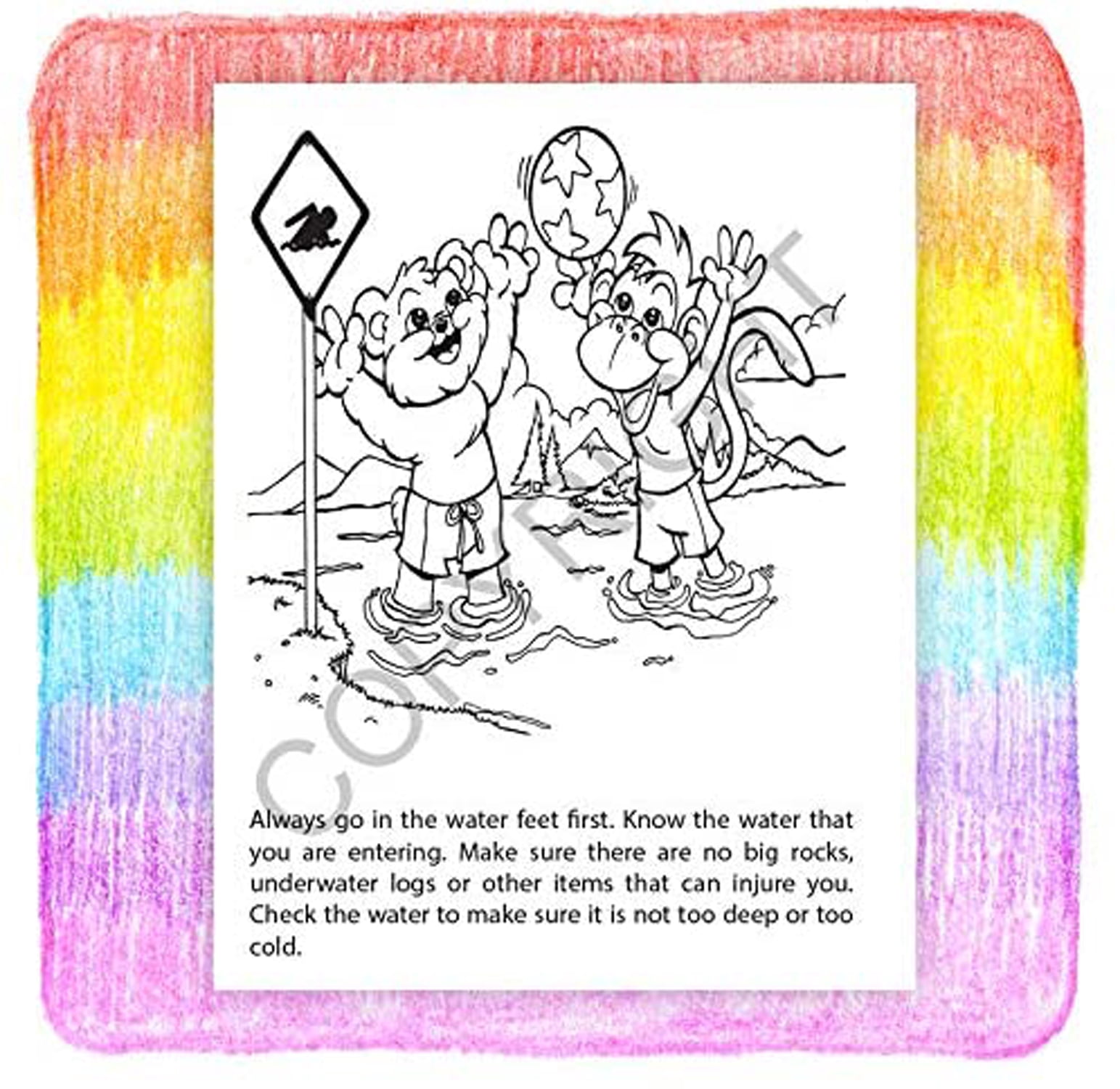 ZoCo: 25-Pack Pool and Water Safety 16-Page Coloring & Activity Book Set