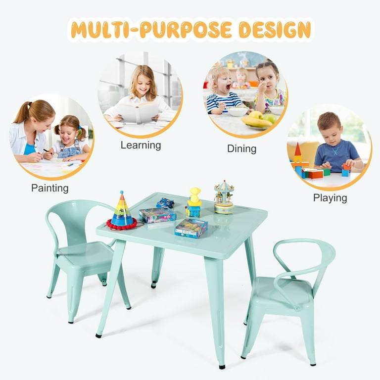 Costway Kids Table & 2 Chairs Set Toddler Activity Play Dining Study Desk  Baby Gift : Target