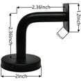 thumbnail image 2 of 6 Pcs Stainless Steel Stair Handrail Bracket, Heavy Duty Stair Rail Support, Railing Brackets For F, 2 of 5