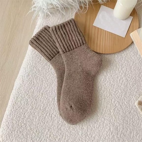 Ultra-Comfy Mid-Tube Socks for Men & Women, Soft, Thickened, Breathable Fabric with Arch Support & Seamless Toe Khaki Free