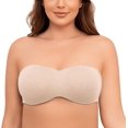 thumbnail image 1 of SHILIU-Women's Strapless Bra for Large Bust Minimizer Unlined Bandeau with Underwire, 1 of 4