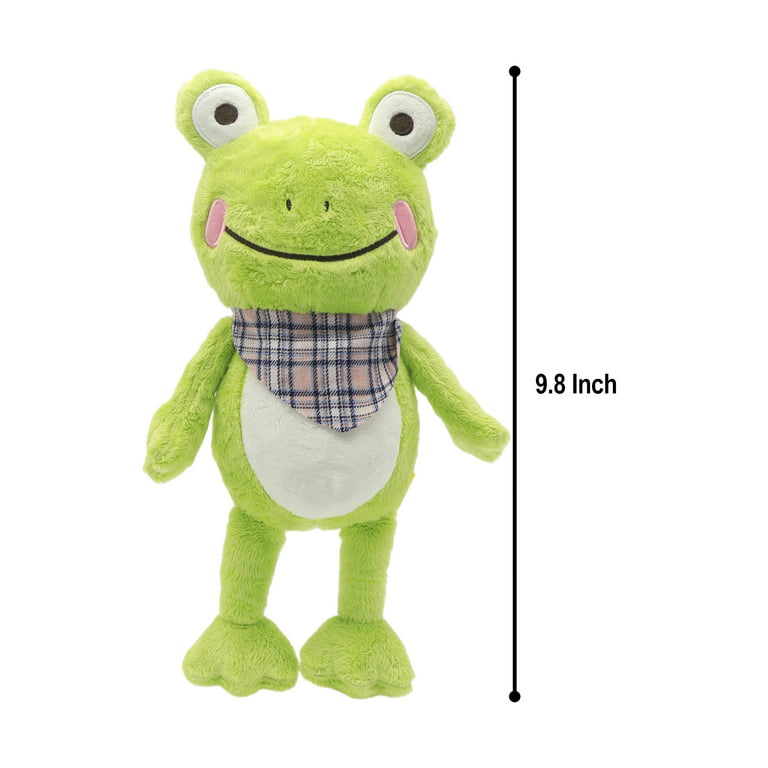 Cute Frog Plush Stuffed Animal with Scarf, Long-leg Frog Plush