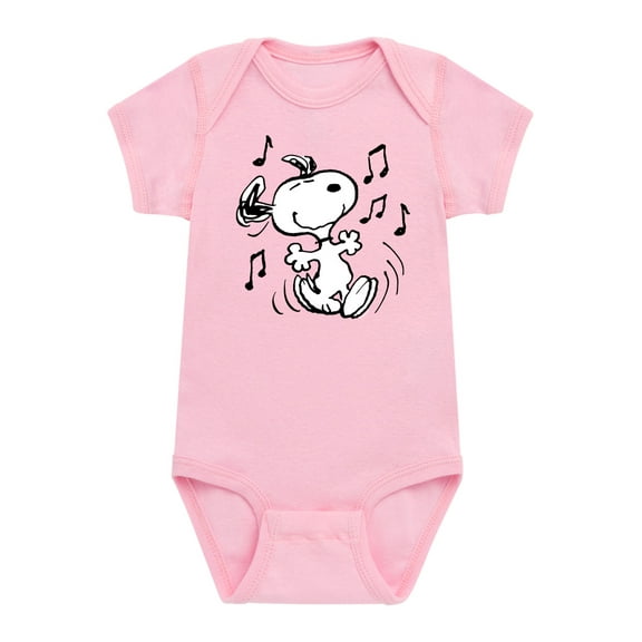 Peanuts - Snoopy Dancing Happily - Infant Baby One Piece