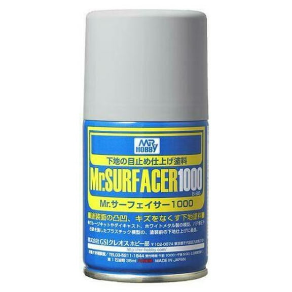 GSI Creos Gunze MR Hobby B505 Mr Surfacer 1000 Primer Spray Aerosol 100ml - Gray