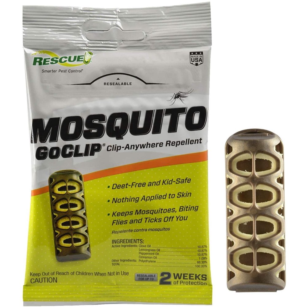 Rescue! Mosquito GoClip Repellent Wearable Mosquito Repellent Clip