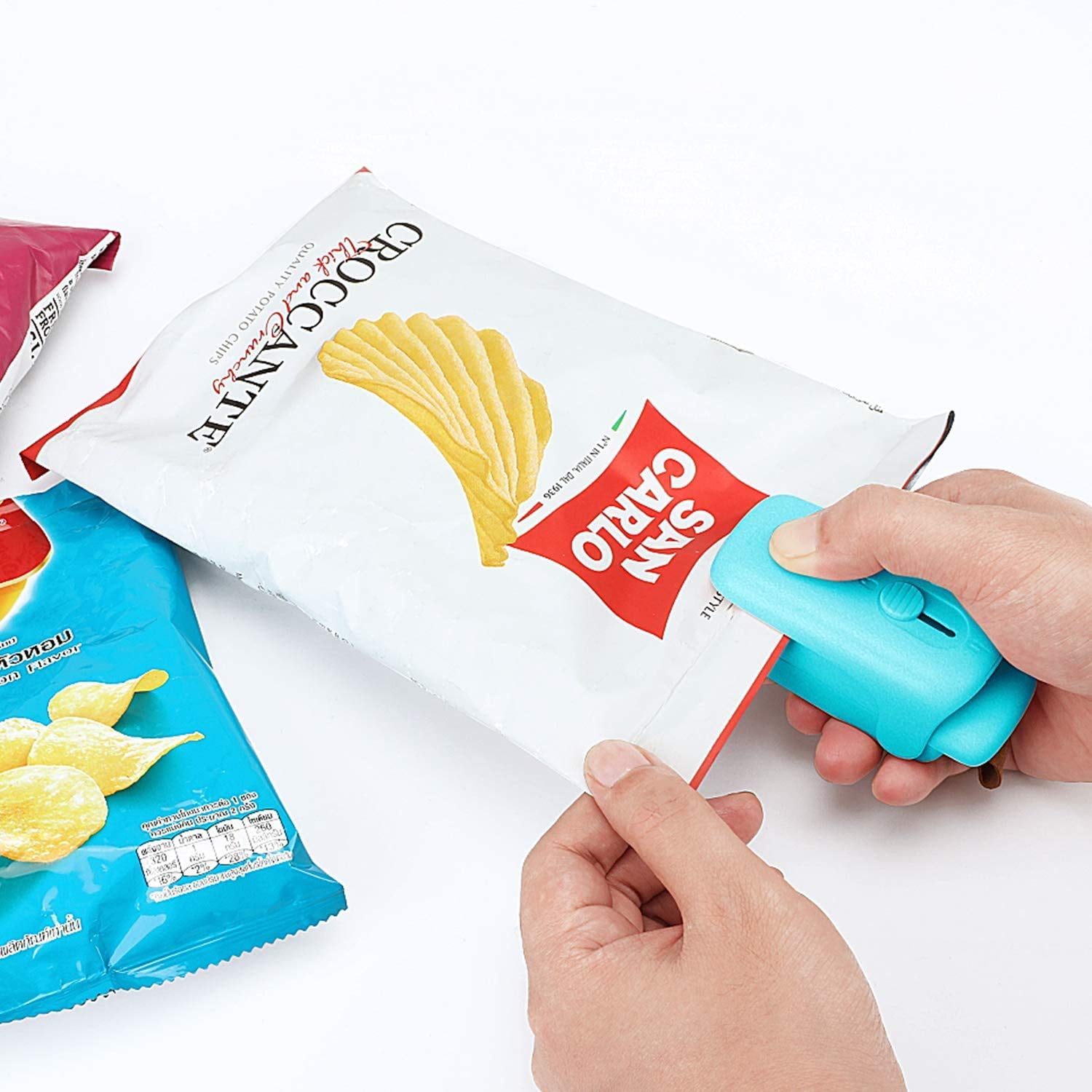 Bag Sealer Handheld, 2 in 1 Mini Bag Sealer and Mini Paper Cutter