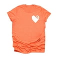 thumbnail image 1 of Pompotops T-shirt Imprimé Décontracté à Col Rond pour Adulte Orange Haut Ample à Manches Courtes, 1 of 3