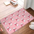 thumbnail image 4 of Honeii pink Scarf bear Pattern Door Mat, Welcome Door Mats Outdoor Indoor, Stain and Fade Resistant, Non-Slip Entry Matfor Bedroom, Bathroom, Kitchen, 4 of 7