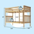 thumbnail image 6 of Max & Lily Twin over Twin Bunk Bed for Kids, Solid Wood Bunk Beds with Ladder, Natural, 6 of 13