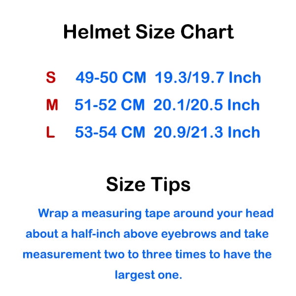 Atv Helmet Size Chart
