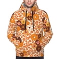 thumbnail image 3 of Zufioo Hippie Ditsy Floral Design Fleece Comfortable Hoodie for Mens,Sweatshirt for Men,Pullover Hooded Sweatshirt for Men -Small, 3 of 5