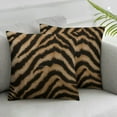 thumbnail image 2 of COMIO  Tiger Texture Print Throw Pillow Covers Set of 2 Animal Skin Pattern Decorative Pillowcases Soft Cushion Covers for Sofa Couch Bed Home Decor,, 2 of 6