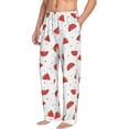 thumbnail image 2 of Xecao Hand Drawn Watermelon Men's Straight Lounge Pajama Pants: The Ultimate in Comfortable Sleepwear, 2 of 9