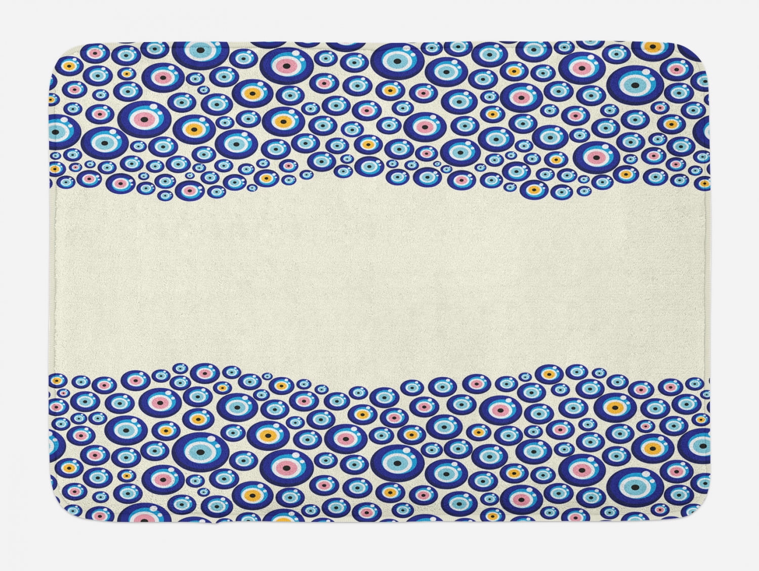 Evil Eye Bath Mat, Energetic Border Framework Design with All Seeing ...