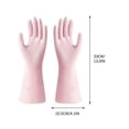 thumbnail image 3 of Premium Thickened Rubber Cleaning Gloves – Heavy Duty & Puncture-Resistant – Non-Slip Dishwashing Gloves for Kitchen, Housework & Gardening (1 Pair, Natural Rubber)，Pink, 3 of 11