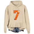 thumbnail image 2 of XPMWRP Six Seven Sweatshirt 67 Hoodie 6 7 Long Sleeve Shirt Casual Crewneck Long Sleeve Pullover Digital Graphic Fall Clothes Beige S, 2 of 3