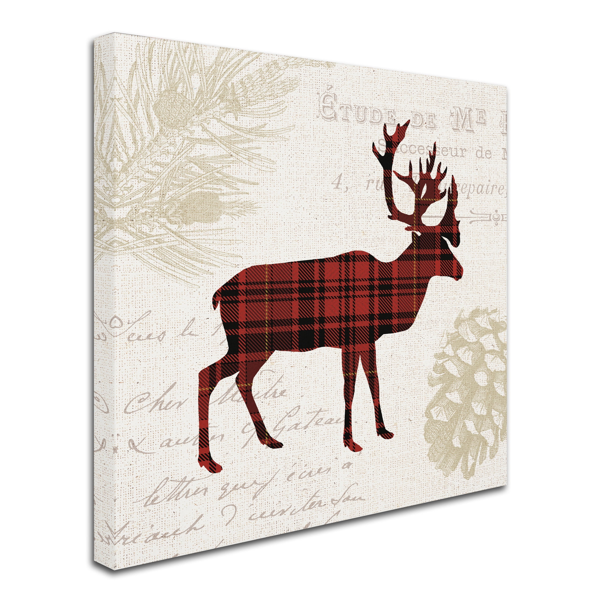 Trademark Fine Art 'Plaid Lodge I' Canvas Art by Wild Apple Portfolio