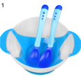 thumbnail image 2 of Training Bowl-Safe Feeding Bowl Baby Child Kids Suction Cup Training Feeding Bowl + Spoon + Fork Tableware Set, 2 of 7
