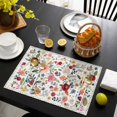 thumbnail image 3 of Watercolor Flowers Placemats Set of 4, Farmhouse Spring Floral Botanical Placemats for Dining Table, Place Mats for Kitchen Tabletop, Waterproof Wipeable Dining Table Mats Set, 3 of 9