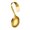 Gold, variant on ANXPTIME Elegant Bend Spoon Long Permanent Metal For Commercial Kitchen Use