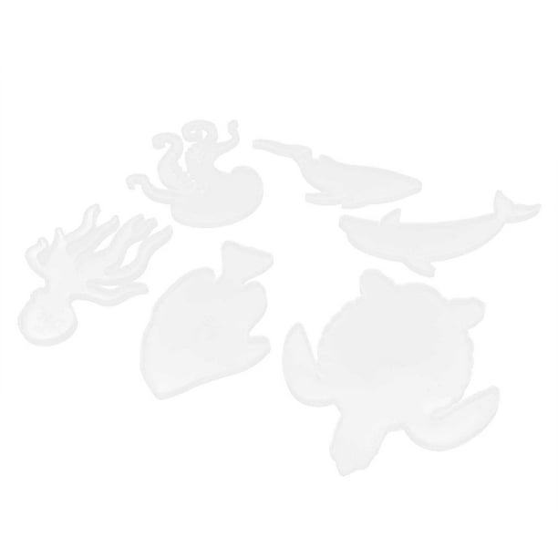 Molde de silicona Molde de animales Molde de posavasos Molde de cristal Molde de epoxiMolde de silicona, juego de moldes para posavasos de animales marinos de cristal, fácil de desmoldar LHCER None
