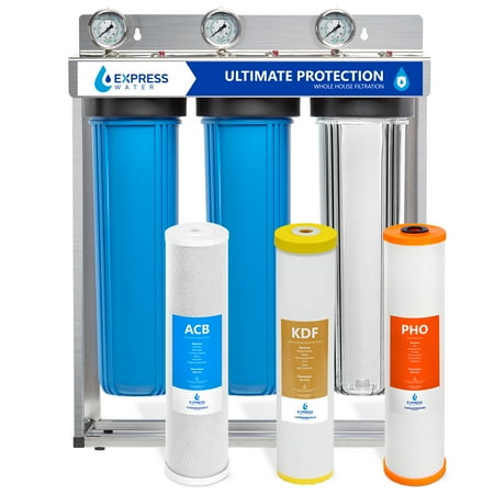 Express Water Heavy Metal and Anti-Scale 3-Stage Whole House Water Filter