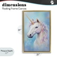 thumbnail image 4 of Stupell Industries Bohemian White Unicorn on Blue Gold Floating Frame Canvas Art, 21 x 31, by Creative Studio, 4 of 8