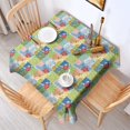 thumbnail image 2 of Pioneer Flower Floral Print Pattern Square Tablecloth, Waterproof Wipeable Spillproof Washable Table Cover for Home Kitchen Party Decor, 60"x60", 2 of 6