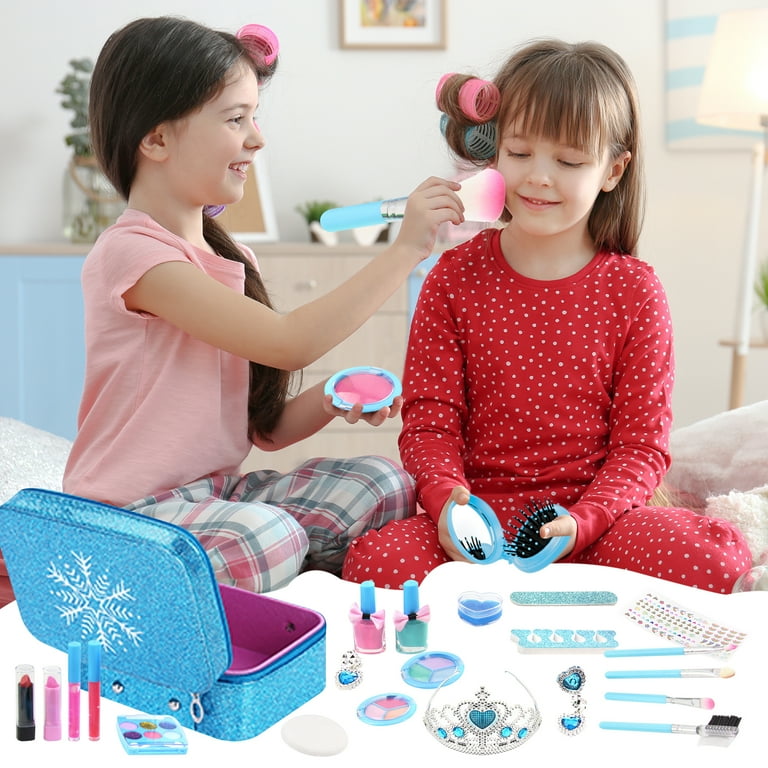 Kids Makeup Kit for Girl - 57PCS Frozen Toys for Girls,Real Washable Makeup  Little Girls Gift