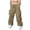 Khaki, variant on Turilly Mens Casual & Comfy Pants Fashion Casual Drawstring Elastic Waist With Pocket Trousers Sport Cargo Pants