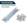 thumbnail image 5 of Unique Bargains Bicycle Spoke Bike Wheel Spokes Nipple 1 Set 13G 45 Steel Galvanized Silver Tone-119mm, 5 of 7