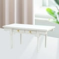 thumbnail image 3 of hengtong Desk with Opening Drawer for 1/12 Dolls House Scene Decors White, 3 of 6