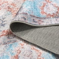 thumbnail image 6 of SAFAVIEH Martha Stewart Jazmyn Floral Machine Washable Area Rug, Turquoise/Rust, 5' x 7', 6 of 11