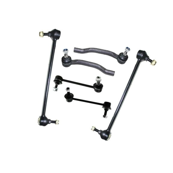 6 Pc Front & Rear Sway Bar Links   Outer Tie Rod Ends Left Right Suspension Kit Fits select: 2003-2008 HONDA PILOT, 2001-2006 ACURA MDX