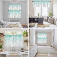 thumbnail image 6 of Turquoise Polka Dot Kitchen Curtains Sets for Windows 24 Inch Length, Abstract Modern Art Dots Watercolor Rod Pocket Window Treatments Tier Curtains and Valances Set for Bedroom/Bathroom, 6 of 8