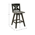 thumbnail image 3 of Lexicon Amsonia K-back Counter Height Dining Swivel Chair in Black (Set of 2), 3 of 5