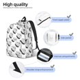 thumbnail image 4 of Lsque Cool Dog Pattern Canvas Daypack, Durable Backpack, High-quality Versatile Backpack,Vintage Compact Backpack-Small, 4 of 6