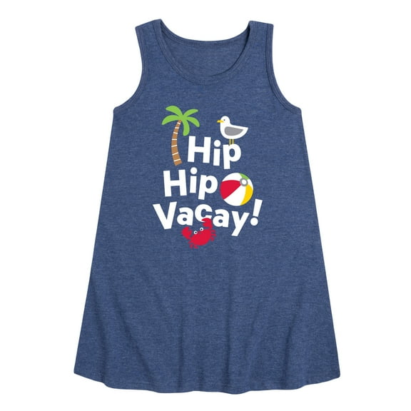 Hip Hip Vacay  - Toddler & Youth Girls A-line Dress
