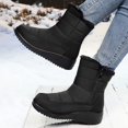 thumbnail image 7 of Gyexs Mens Snow Boots, Winter Shoes for Women 2025 Platform, Fuzzy, Buckle, Moto, Cap Toe, Women's Fashion, Black, Size 6, 7 of 7