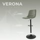 thumbnail image 5 of Sillas Verona Alta para Barras de Cocina con Altura Ajustable Bancos Desayunador Elegante para Decoración del Hogar Fabricado 100% Poliéster y Tejido Transpirable Set de 2 Sillas Gris, 5 of 5